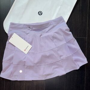LULULEMON PACE RIVAL MR SKIRT LONG IN LILAC ETHER SZ 4 NWT
